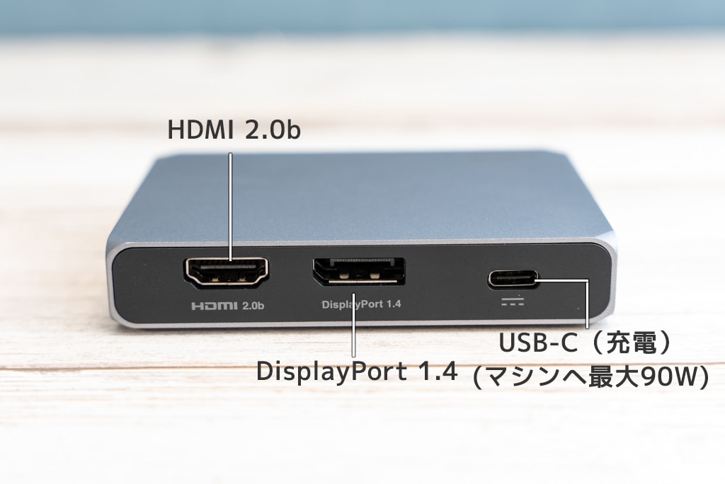 CalDigit USB-C SOHO Dockの背面ポート